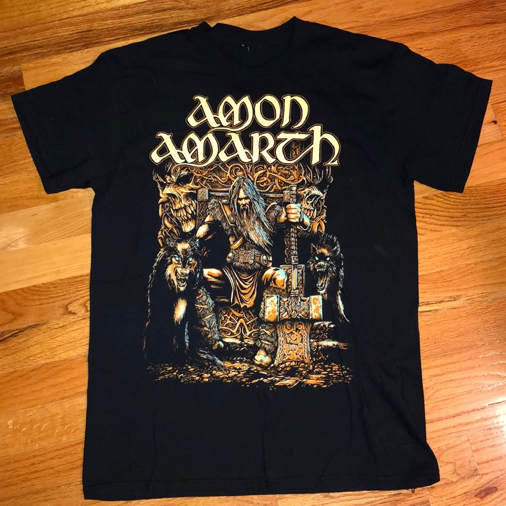 MENS MEDIUM AMON AMARTH T SHIRT EXCELLENT